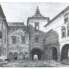 Олесько, замок (місце народження Яна Собєського), ксилографія, XIX ст., з: З. Вуйцік , Ян Собєський...